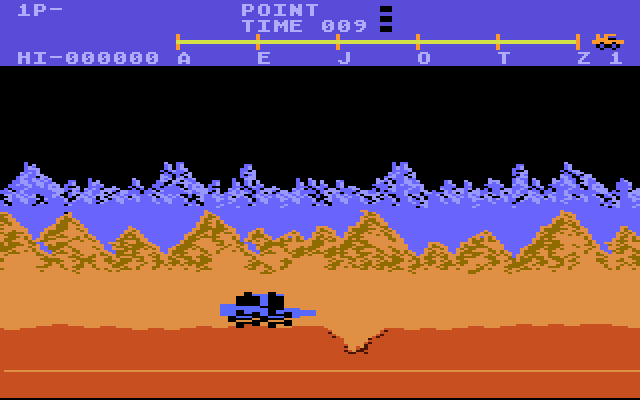 Moon Patrol (1983) (Atari) Screenshot 1